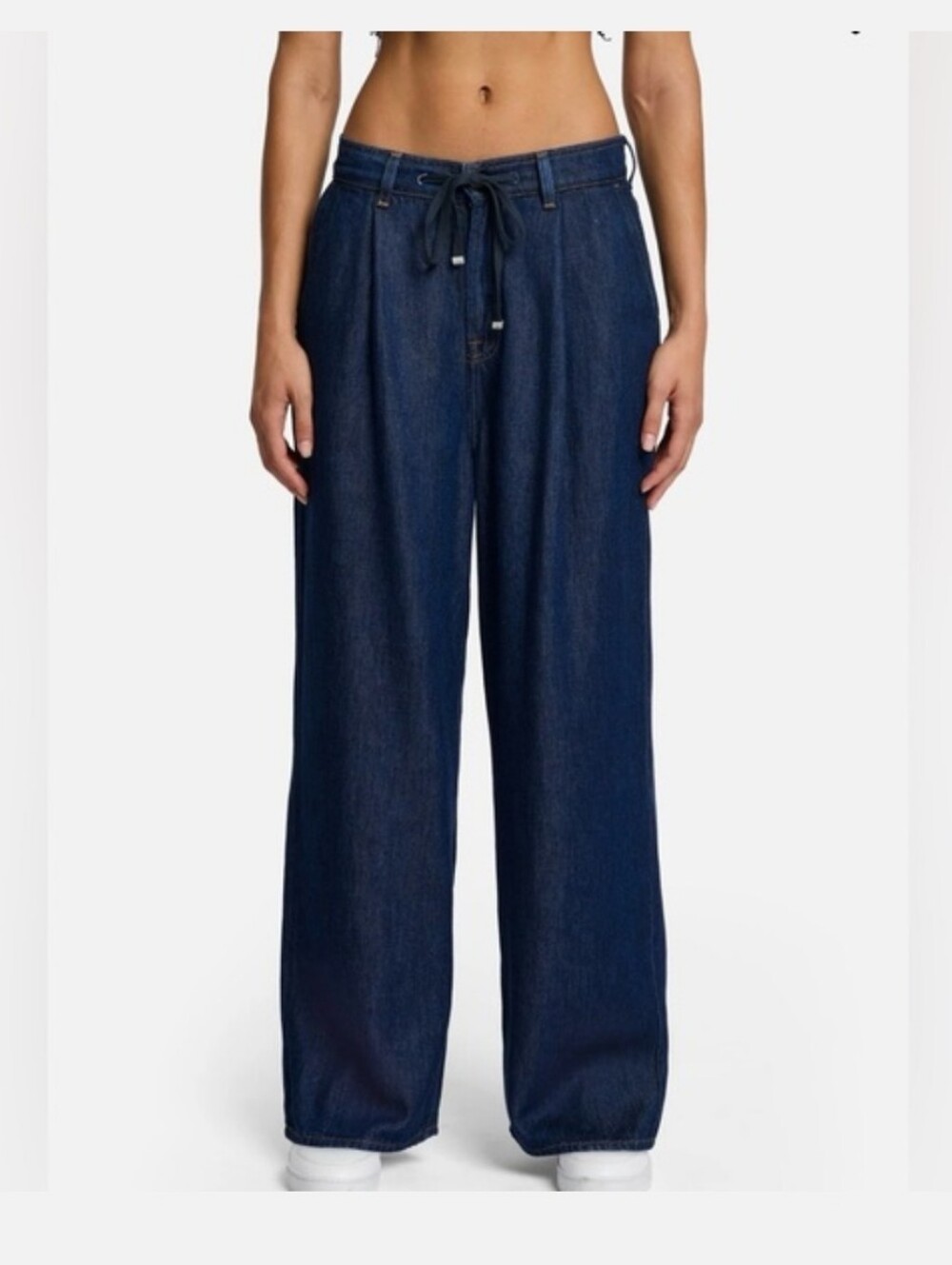 7 For All Mankind Tilda Pant Wide Leg Drawstring Pleated Front Jean Size 26 NWOT